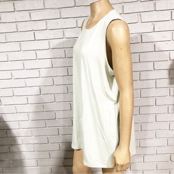 Eileen Fisher Women's Mist Green Crew Neck Long Tank - Picture 5 of 7